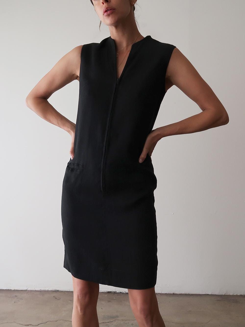 Black 60s Mini Dress - Etsy