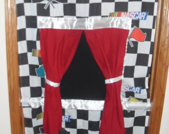 FREE SHIPPING Doorway Puppet Theater NASCAR themed