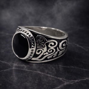 Anillo de los Jinetes del Hambre de plata esterlina de inspiración sobrenatural