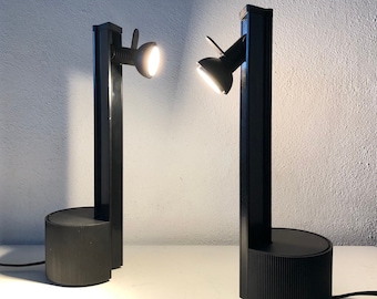 Pair of Italian postmodern vintage design 1980s desklamps model Colibri - design by Albini + Helg + Piva