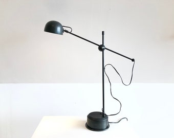 Vintage IKEA design postmodern “Typ B502” desk lamp in black metal with adjustable arm
