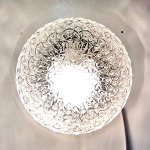 Vintage German glass wall or ceiling lamp in organic pattern - design from Rudolf Zimmermann Bamberg