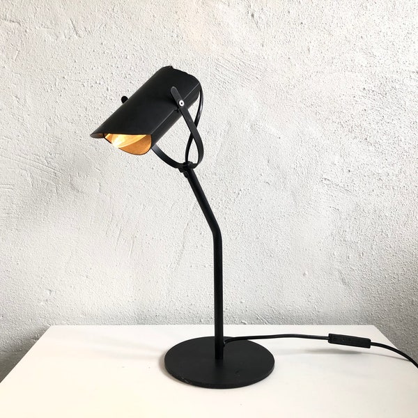 Vintage Black Metal "Vupti" Table Lamp – Danish Postmodern Design Light