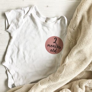 Première année jalon autocollants bébé. Cadeau de naissance.