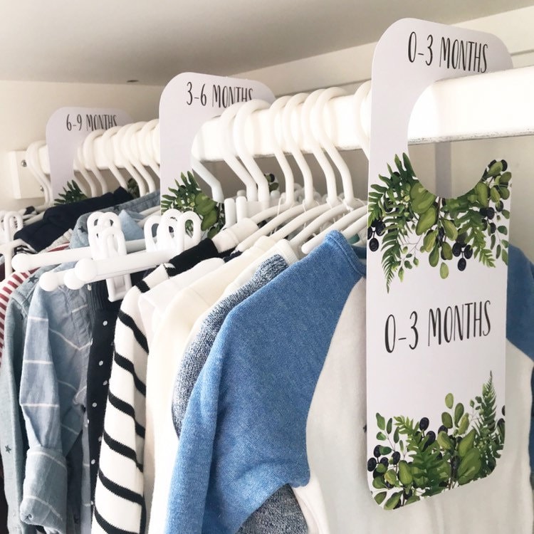 Baby's Wardrobe Clothing Dividers Foliage Design Etsy UK
