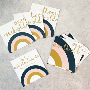 Baby Milestone Cards | Rainbow Design | Baby Record Cards