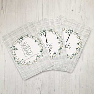 Floral Baby Milestone Cards. Perfect Baby Shower Gift. Celebrate your baby&#39;s milestone moments.