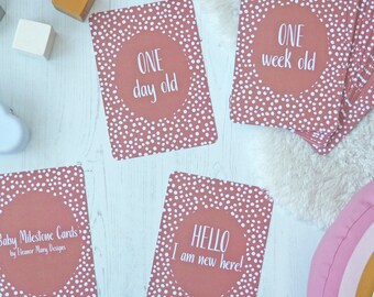 Carte Card Card Milestone Pink Design