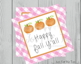 Fall Printable Tags, Instant Download, Fall Tags, Pumpkin Gift Tags, Birthday, Lunchbox, Pumpkin, Printables, Girls