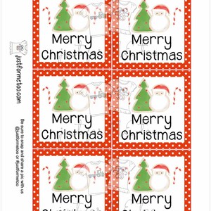 Merry Christmas Cookie Printable Christmas Tag Cookie Exchange Tag