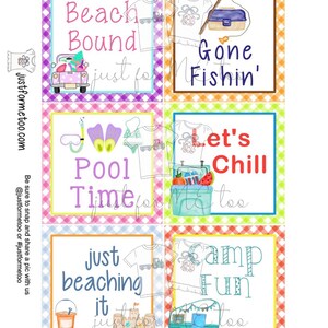 Printable Tags, Instant Download, Digital Download, Gift Tags, Summer ...