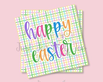 Easter Bunny Printable Tags, Instant Download, Easter Tags, Square Gift Tags, Teacher Tag, Happy Easter Tag, Treats, School, Bunny, Easter