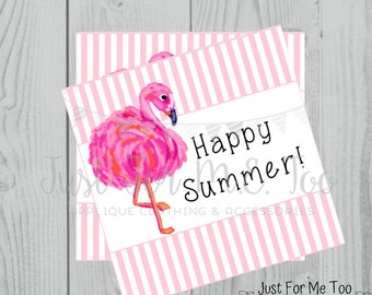 Instant Download Printable Flamingo Tag, Summer Party Tag, Flamingo Printable, Pool Party Tag, Gift, Party Favor, Instant Download