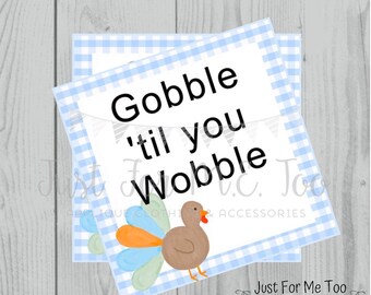 Thanksgiving Printable Tags, Instant Download, Fall Tags, Turkey Gift Tags, Birthday, Lunchbox Notes, Thanksgiving,  Printables, Boys