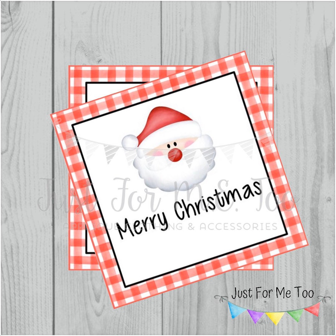 Santa Printable Tags Instant Download Christmas Tags Square - Etsy