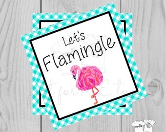 Digital Download Flamingo Valentine Tag, Flamingo Tag, Flamingo Printable, Valentine Tag, Let's Flamingle, Lunch Note, Instant Download