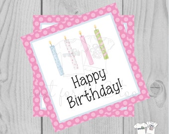 Happy Birthday Digital Tags, Printable Party Tags, Birthday Printable, Happiness Tags, Birthday Tags, Gift Tags, Party Tags, Girl Birthday