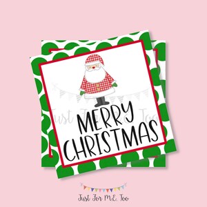 Christmas Printable Tags, Instant Download, Christmas Tags, Square Gift Tags, Merry Christmas, Christmas Tag, Santa Tag