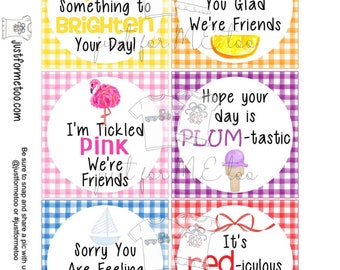 Printable Color Tags, Instant Download, Digital Download, Gift Tags, Summer Tags, Summer Treats, Classroom Treats, Treats, Vacation