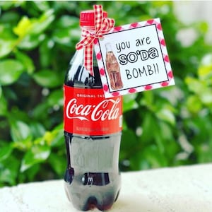 Soda Printable Tags, Instant Download, Motivation Tags, Square Gift Tags, Teacher Tag, You are Soda Bomb, Treats, School Tag