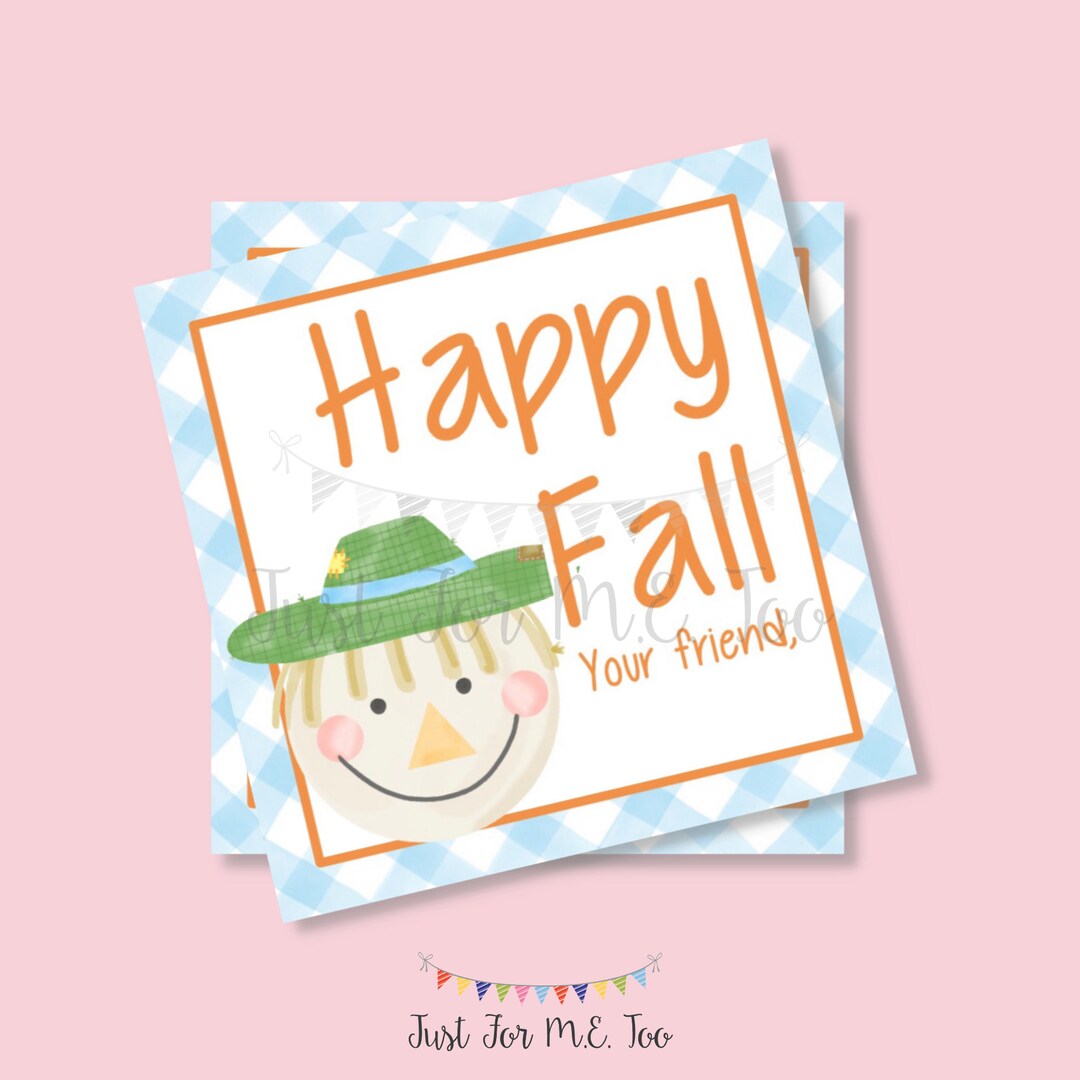 Fall Printable Tags, Instant Download, Fall Tags, Pumpkin Gift Tags ...