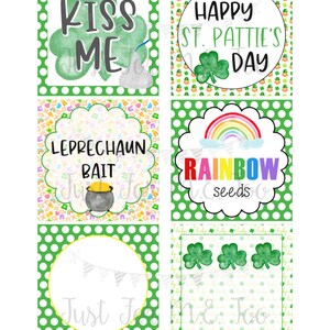 St. Patrick&#39;s Day Printable Tags, Instant Download, Friend Tag, Classroom, Shamrock, Treats, Clover, Lucky, Teacher, Lunch Box Tag