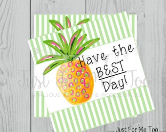 Instant Download Printable Pineapple Tag, Summer Party Tag, Pineapple Printable, Pool Party Tag, Gift, Instant Download