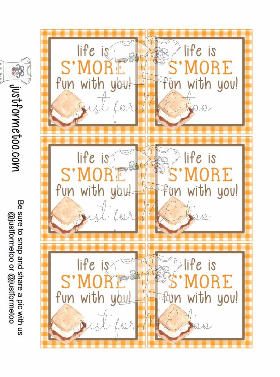 Printable Smores Tags Printable Word Searches