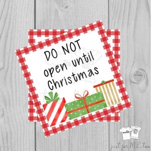 Kerst afdrukbare tags, Instant Download, Kerst tags, Niet open tot Kerstmis, Vrolijk Kerstfeest, Cadeaukaart, Cadeau, Kerstcadeau Tag