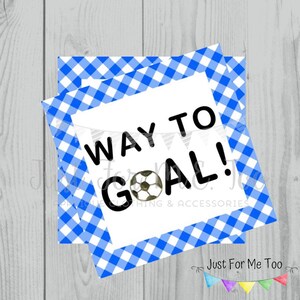 Soccer Printable Tags, Way To Goal, Instant Download, School Tags, Cheerleading Tags, Cheerleader, Soccer