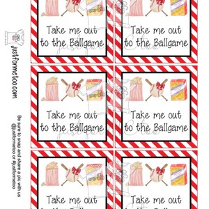 Printable Tags, Instant Download, Baseball Tags, Softball Tags, Square ...