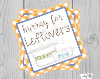 Thanksgiving Printable Tags, Instant Download, Fall Tags, Leftovers Tags, Printable, Baking, Thanksgiving, To Go Meal, take out