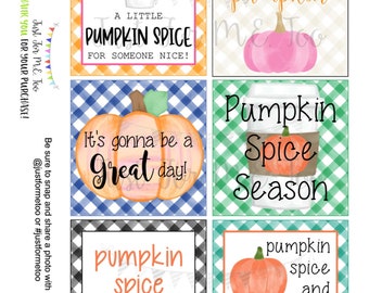 Fall Printable Tag, Digital Tag, Fall Tag, Pumpkin Spice, PSL, Coffee Tag, Pumpkin Tag, Instant Download, Fall Bundle