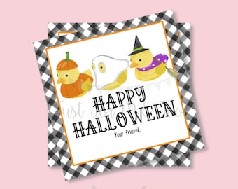 Halloween Printable Tags, Instant Download, Trick or Treat Tags, Square Gift Tags, Pumpkin, Witch, Ghost, Happy Halloween, Spooky Bath