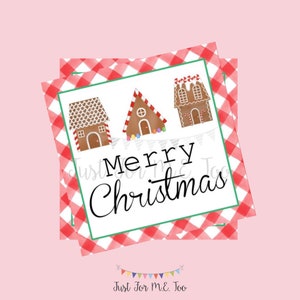 Christmas Printable Tags, Instant Download, Christmas Tags, Cookie Exchange, Merry Christmas, Gingerbread House, Gingerbread Cookie