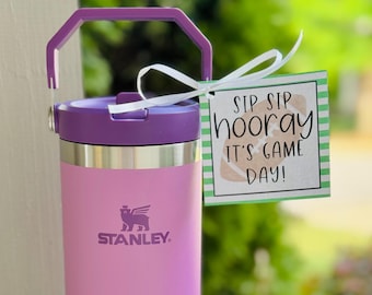 Instant Download Printable Football Tag, Game Day Tag, Football Printable, Coach Tag, Friend, Gift, Thank You, Sip Sip Hooray