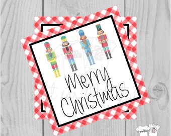 Christmas Printable Tags, Instant Download, Christmas Tags, Square Gift Tags, Merry Christmas, Nutcracker Tag, Ballet, Nutcracker, Dance