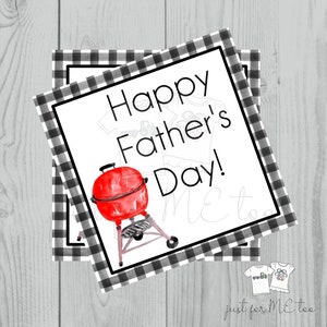 Printable Tags, Instant Download, Thank You Tags, Square Gift Tags, Father&#39;s Day Tag, Happy Father&#39;s Day, Grill Tag