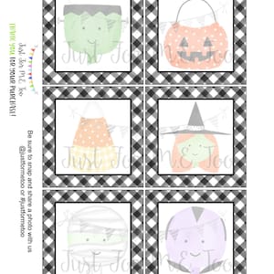 Blank Instant Download Blank Printable Tags, Halloween Tags, Pumpkin, Ghost, Candy Corn, Lunch Box Note, Printable, Gift Tag