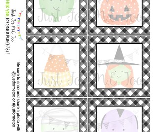 Blank Instant Download Blank Printable Tags, Halloween Tags, Pumpkin, Ghost, Candy Corn, Lunch Box Note, Printable, Gift Tag