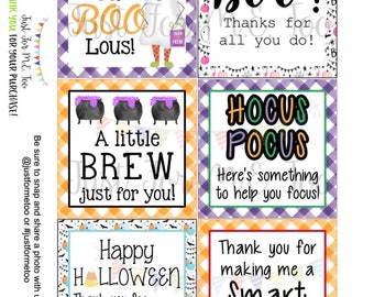 Teacher Printable Tags, Instant Download, Teacher Tags, Square Gift Tags, Teacher Appreciation, Teacher Halloween Gifts, Small Gifts, Treats