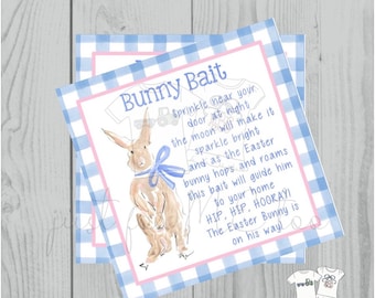 Easter Bunny Printable Tags, Easter Favor Tags, Bunny Bait, Happy Easter Tag, Printable Tags, Party Favors