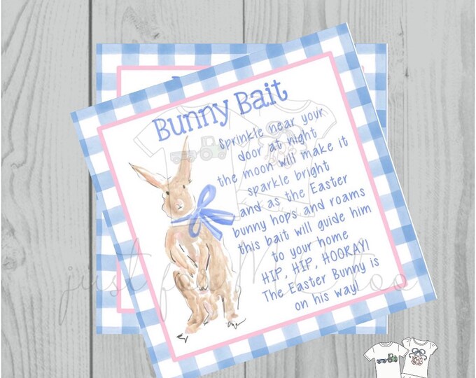 Featured listing image: Easter Bunny Printable Tags, Easter Favor Tags, Bunny Bait, Happy Easter Tag, Printable Tags, Party Favors