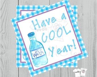 Instant Download Printable Tags,Have a Cool Year, School Tag, Classroom Tag, Lunchbox Note, Water Bottle Tag