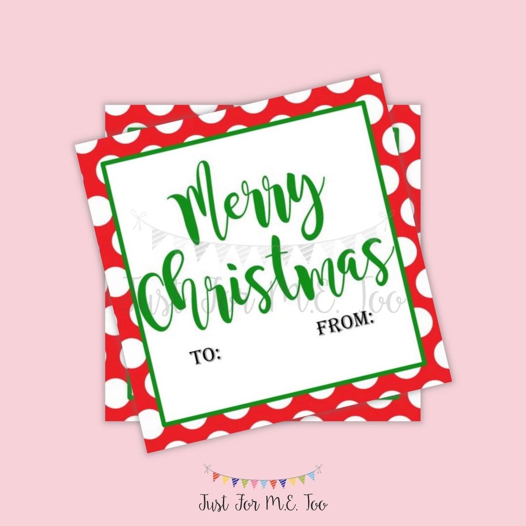 Merry Christmas Printable Tags, Instant Download, Christmas Tags ...