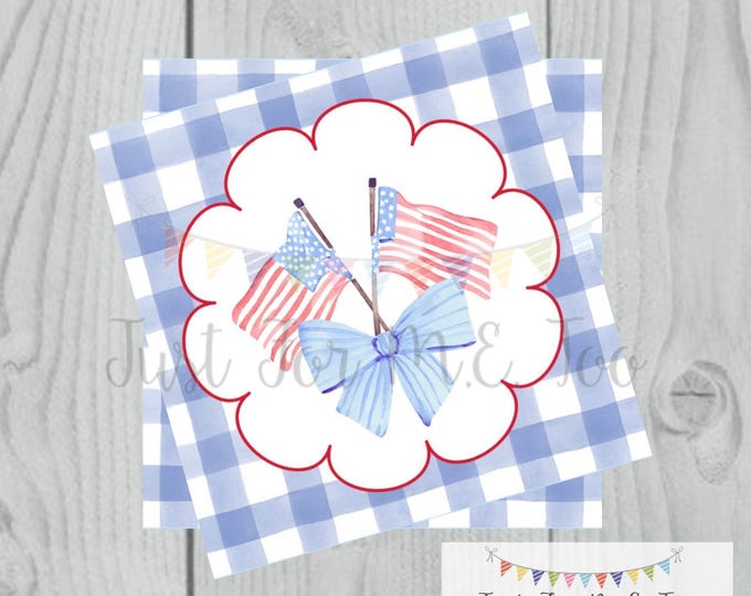 Featured listing image: 4th of July Gift Tag: American Flag Printable (Digital Download), USA