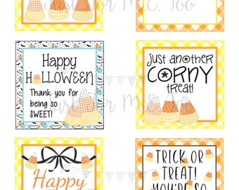 Candy Corn Printable Tags, Instant Download, Fall Tags, Halloween Tags, October Tag, Pumpkin, Printable, Halloween, Happy Fall Y'all, Bundle