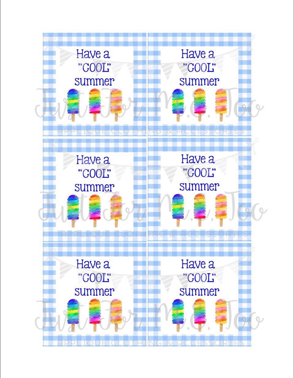 Have A Cool Summer Free Printable Tags
