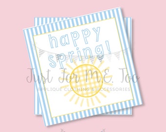 Happy Spring Printable Tags, Happy Spring Tag, Instant Download, Sunshine Tags, Blue Tags, Spring party