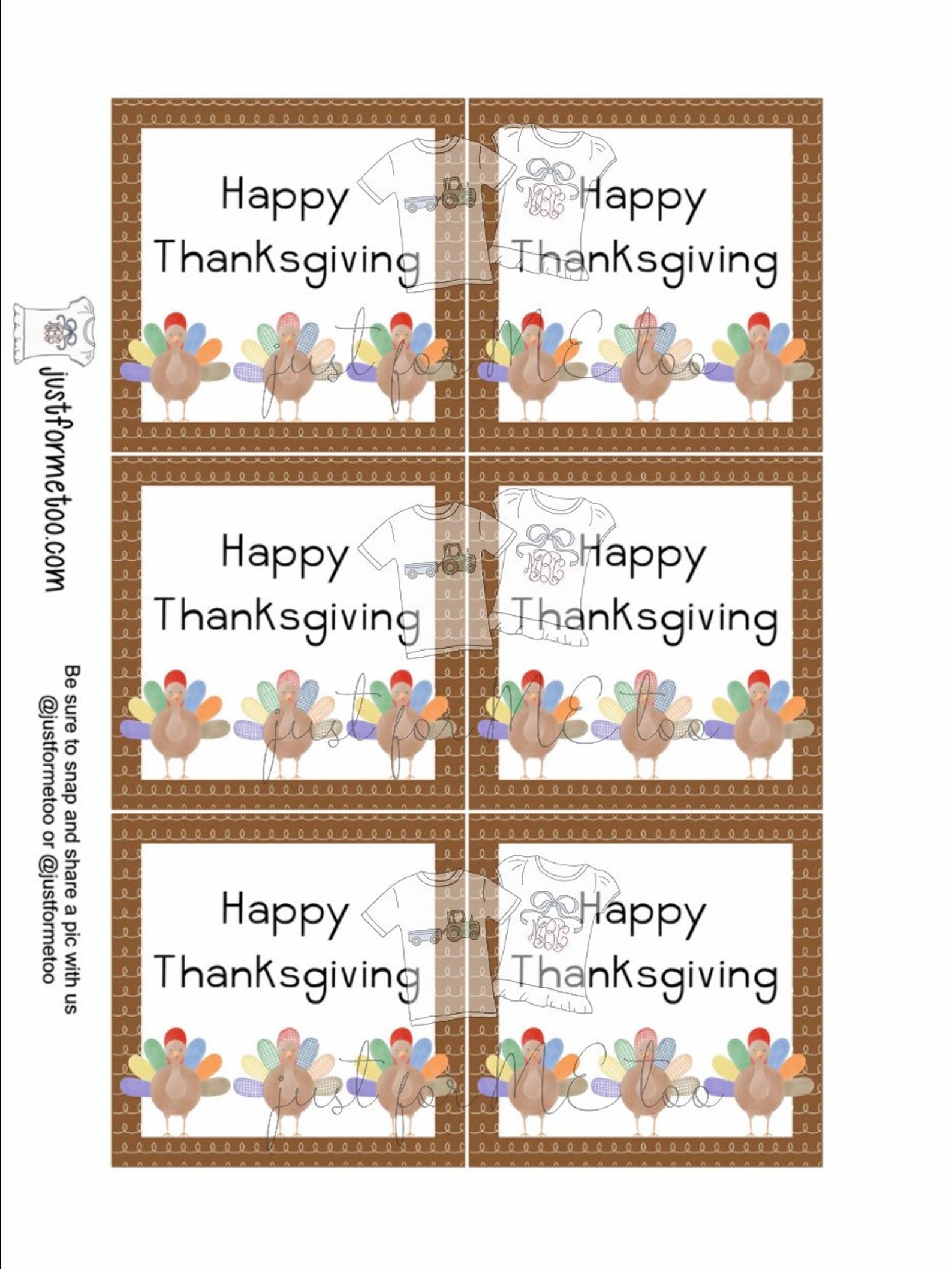 Thanksgiving Printable Tags Instant Download Fall Tags | Etsy